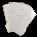 25 Large Shrink Plastic Sheets, 8 x 11.4 Inch Semi-Transparent Craft Film