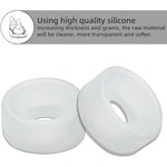 2-Piece Premium Silicone Penis Pump Sleeve Male Sex Toys, 2 Sizes, Fits 2.59-Inch Cylindrical Penis, Stretchy, Soft, Comfortable, Durable Silicone Vacuum-Sealed Ring Penis Enlarger Accessory (White)