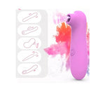 Portable Silicone Suction Massager with 10 Adjustable Speed Settings - Pink