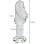 Glass Dildo Pleasure Wand Penis Crystal Anal Butt Plug For Men Women