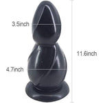 Huge Anal Beads Extra Large Butt Plug Big Dildo Adult Sex Toys For Men And Women (Black)