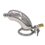Metal Chastity Cage With Catheter Male Sex Toys Cock Cage With Padlock And 2 Keys Penis Cage Available With 3 Different Rings Enclosed Chastity Device Made Of Stainless Steel (1.96In)