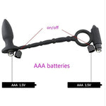 Anal Vibrator With Thick Penis Ring Cock Ring Anal 10 Vibrator Strong Vibration Medical Silicone Double Prostate Massager With Cock Ring Adult Male Sex Toys For Men