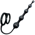 Silicone Anal Plug With Penis Cock Rings Adult Anal Sex Toys For Women Men, Flexible Silicone Anal Beads Butt Plug Massager Graduated Design Bullet G Spot Stimulor For Couples Play