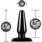 Anal Adventures Basic Butt Plug - 4 3/4 Inch Medium Easy To Insert Smooth Latex Free Pleasure Intermediate Advanced Adult Toy - Comfortable Anchor Base - Sex Toys