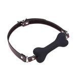 Silicone Dog Bone Bite Gag For Sex, Bdsm Restraints Bondage Toys Sex Gag Muzzles (Black-2)