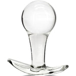 Glass Anal Plug Butt Plug With Curved Based For Comfortable Long Term Wear Prostate Massager Transparent Sex Toy With Long Stem For Women Men Masturbation