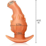 Pitaya Anal Plug, Super Soft Butt Plug, Fruit Dildo, G-Spot Orgasm Masturbation Device, Anal Training Device, Training Sex Toys With T-Shaped Base For Men And Women Silicone Gold (S)