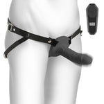 2" Erection 28X Realistic Vibrating Premium Silicone Penis Sheath With Remote For Men & Couples. Rechargeable And Waterproof, Fully Adjustable Penis Sheath, 2 Pieces - Black