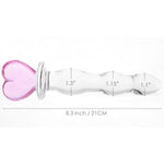 Crystal Glass Pleasure Wand Dildo Penis - Store - Pink (Pink-Heart)