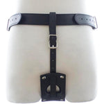 Men'S Chastity Belt Anal Plug Chastity Belt For Men Restraint Adjustable Leather Chastity Pants Anti Off Device Strap Adult Sm Bondage Sex Toys