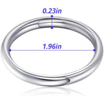 Metal Smooth Cock Ring For Delayed Ejaculation Lasting Erection Increase Stimulation Adult Sex Toys For Men (1.96'')