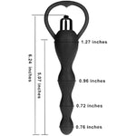 Vibrating Anal Beads Butt Plug, Graduated Design Silicone Anal Vibrator Waterproof G-Spot Anal Sex Toy For Men, Women And Couples (Pink) (Black)