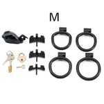 Male Chastity Cage Cock Cage Lightweight Penis Cage Chastity Device With 3 Adjustable Rings And 4 Sizes Rings For Male Penis Exercise And Abstinence (Pink, M)