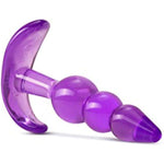 B Yours Triple Beaded See Through Soft Flexible Easy Insertion Comfortable Butt Plug - 3 1/4 Inch Anchor Base Fragrance Free Easy To Clean Adult Toys - Sex Toy