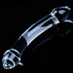 7.9 Inch Double-Ended Realistic G-Spot Dildo, Clear Glass Double-Sided Penis, Crystal Double-Headed Dildo Stick,Prostate Massager Anal Plug Toy,Adult Sex Masturbation Toys For Men Women Lesbians