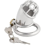 Chasity Cage For Men Metal Chastity Device Breathable Male Abstinence Chastity Lock Cock Cage Penis Cage Prevent Erection Toy J1750 50Mm