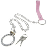 Adult Role-Playing Game Tools Sm Punishment Training Chain Leash Metal Bondage Penis Ring Male Enhancement Penis Ring With Key Cock Ring Set