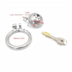 Metal Chastity Cage With Catheter Sex Toys Small Cock Cages With Invisible Locks And 2 Keys Male Chasity Devices For Bondage Of Men'S Penises Stainless Steel Penis Lock (1.57In,A)