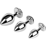 Vibby's 3PCS Anal Training kit Women Butt Plug, Anal Plug 3Pcs Set Anal Trainer Jewel Prostate Massage Sex Toy Kit, Anal Kit for Beginner Couples Large/Medium/Small, Adult Sex Toys & Games