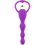 Vibrating Anal Plug With Bead Women G Spot Clitoral Massager Adult Sex Toys Pleasure Prostate For Mens Small Easy Carrying (Purple)