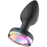 Vibrating Butt Plug Adult Toys Silicone Anal Plug Glowing Vibrator With 10 Modes And Adjustable Colors Waterproof For Men/Women Couples Bdsm Sex Toys?Black?