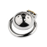 Male Chastity Device Cock Cage Made Of Metal Sm Sex Toys Curved Ring Chasity Cages With Invisible Lock And Multiple Holes For Bondage Of Men'S Penises (1.57In,S)
