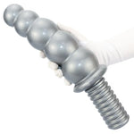 Huge Anal Beads Butt Plug, Long Anal Dildo with 5 Gradual Large Beads, Soft Flexible Long Anal Plug with Handle, G-spot Dildos Prostate Massage Sex Toy for Men Women