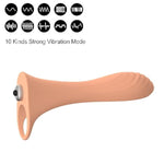 Vibrating Cock Ring With 10 Powerful Vibration Modes For Men Silicone Dildo Penis Masssger With Waterproof 1Pcs Aaa Battery Operated (Battery Not Include) Strap On Cock Ring For Couple (Pink)