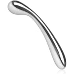 Stainless Steel Anal Plug Buttplug Curved Anus Stretcher Double-Ended Dildo Prostate Massager G-Spot Stimulation Adult Sex Toys For Men Women Couple (S)
