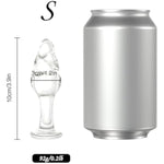 Small Anal Butt Plug,Glass Anal Trainer With Long Neck, Adult Sex Toy For Beginners Men Women,4 * 1.6 Butt Dildo