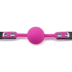 Silicone Sex Gag For Sm Games - Bondage Toys Open Mouth Sm Gag Muzzles - Bdsm Restraints Bondage Ball Gag For Sex Games (Fushia)
