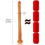 19.29 Inch Ultra Long Realistic Dildos Sex Toy Flexible Ultra Soft Realistic Penis Anal Sex Toys For Women And Men Lifelike Anal Dildo With Strong Suction Cup Thick Realistic Dildo Penis