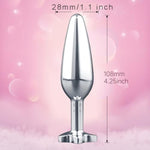 Small Anal Plug Beginner Width Flowers Purple Jeweled Butt Plug, Graduated Anus Beaded Training Adult Sex Toy For Women Men And Couples (108Mm)