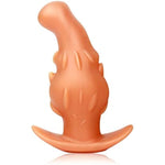 Pitaya Anal Plug, Super Soft Butt Plug, Fruit Dildo, G-Spot Orgasm Masturbation Device, Anal Training Device, Training Sex Toys With T-Shaped Base For Men And Women Silicone Gold (S)