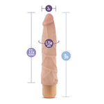 Dr Skin Vibe 1 - Feels Real Realistic 9 Inch Long Vibrating Dildo - Ipx7 Waterproof - Soft Body Safe Material Multi Speed Bendable Vibrator - Adult Sex Toy For Couples - Beige