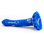 Multi Color Octopus Style Silicone Dildo Colorful Round Head With Suction (Blue+White)