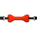 Silicone Dog Bone Mouth Gag With Leather Handcuffs Restraint Set Bdsm Open Mouth Gag Sex Toys Adjustable Strap Mouth Plug Dog Bones Gag Handcuffs For Women Men Couples Bondage Toys (Red)