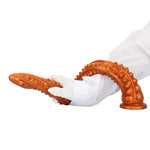 Long Anal Dildo Monster Tentacle Dildo Liquid Silicone Spiral Butt Plug with Powerful Suction Cup for Prostate Massage Anal Training Adult Fantasy Sex Toy for Men Women Couples (S)