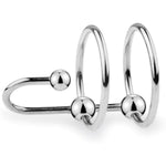 Metal Penis Ring Double Cock Penis Head Ring Multi Bead Penis Plug Male Dilator Penis Urethral Sounds Dilator Penis Plugmulti Screw