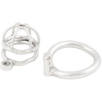 Male Chastity Device With Padlock Stainless Steel Cock Cage Ring Virginity Lock Chastity Belt For Adult Game Sex Toy W440 40Mm