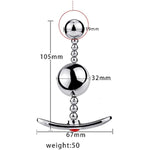 Sex Toy For Men Stainless Steel Anal Plug Shape Jewelry Butt Plug Trainer Set Anal Massager Women Unisex Gay Temperature Stimulation(A)