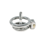 Stainless Steel Flat Chastity Cage With Short Silicone Spreader, Hidden Lock Design, Breathable Cock Cage Adult Sex Toys For Men, Good Concealment, Penis Sm Bondage Devices (40Mm)