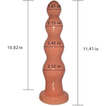 11.41 Inch Super Long Anal Beads Butt Plug With 4 Thick Anal Balls Huge Flexible Anal Chain Sex Toys Strong Suction Cup Anal Plug Anal Trainer Dildos For Men Women Couple (Skin Color)