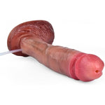 Squirting Realistic Dildo Feels Like Skin, 8.5 Inch Big Lifelike Soft Silicone Dildo With Suction Cup Fake Penis For Anal Play, Ejaculating Thick Flesh Dildo Adult Sex Toys For Women