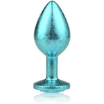 Metal Butt Plug Anal Plug With Ice Pattern And Jewel Base For Prostate Massage G-Spot Stimulation Adult Sex Toys For Men Women Couples Anal Training (1.3'')