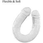 11.8X1.3 In Double Dildo,Flexible Realistic Jelly Dildo For Lesbian Female Masturbation