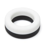Cock Ring - Extra Thick Soft Silicone Penis Ring - Snug & Comfortable - Waterproof - Black/White