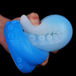 7.1” Realistic Monster Dildo Tentacle Anal Dildo With Strong Suction Cup Luminous Tentacle Dragon Dildo Soft Silicone G-Spot Dildos Anal Dildo Adult Sex Toys For Women Blue