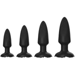 Silicone Anal Plug, Pack Of 4 Butt Plugs Training Set For Beginners Advanced Users, Prostate Sex Toys For Men,Women Couples(Black)